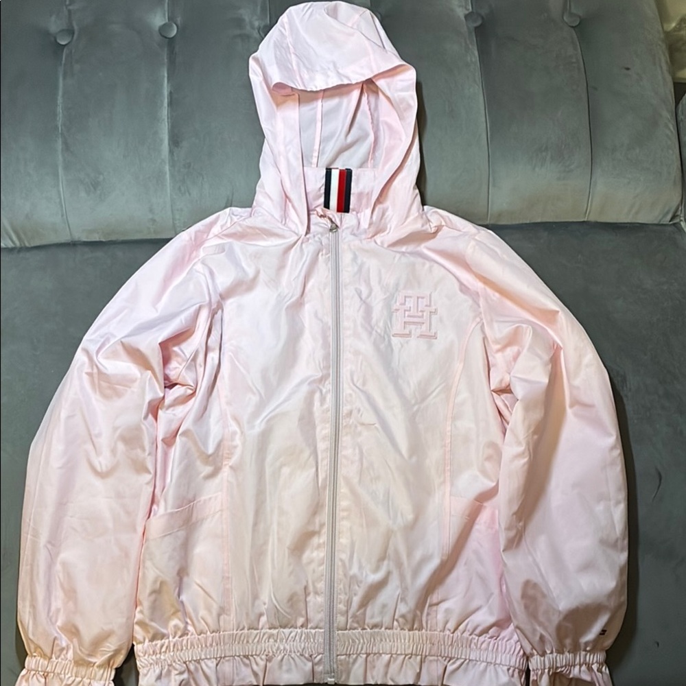 Tommy Hilfiger Pink Raincoat with Hood (A101)